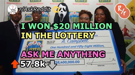 lottery winner reddit ama|I won the lottery (a few years ago) AMA .